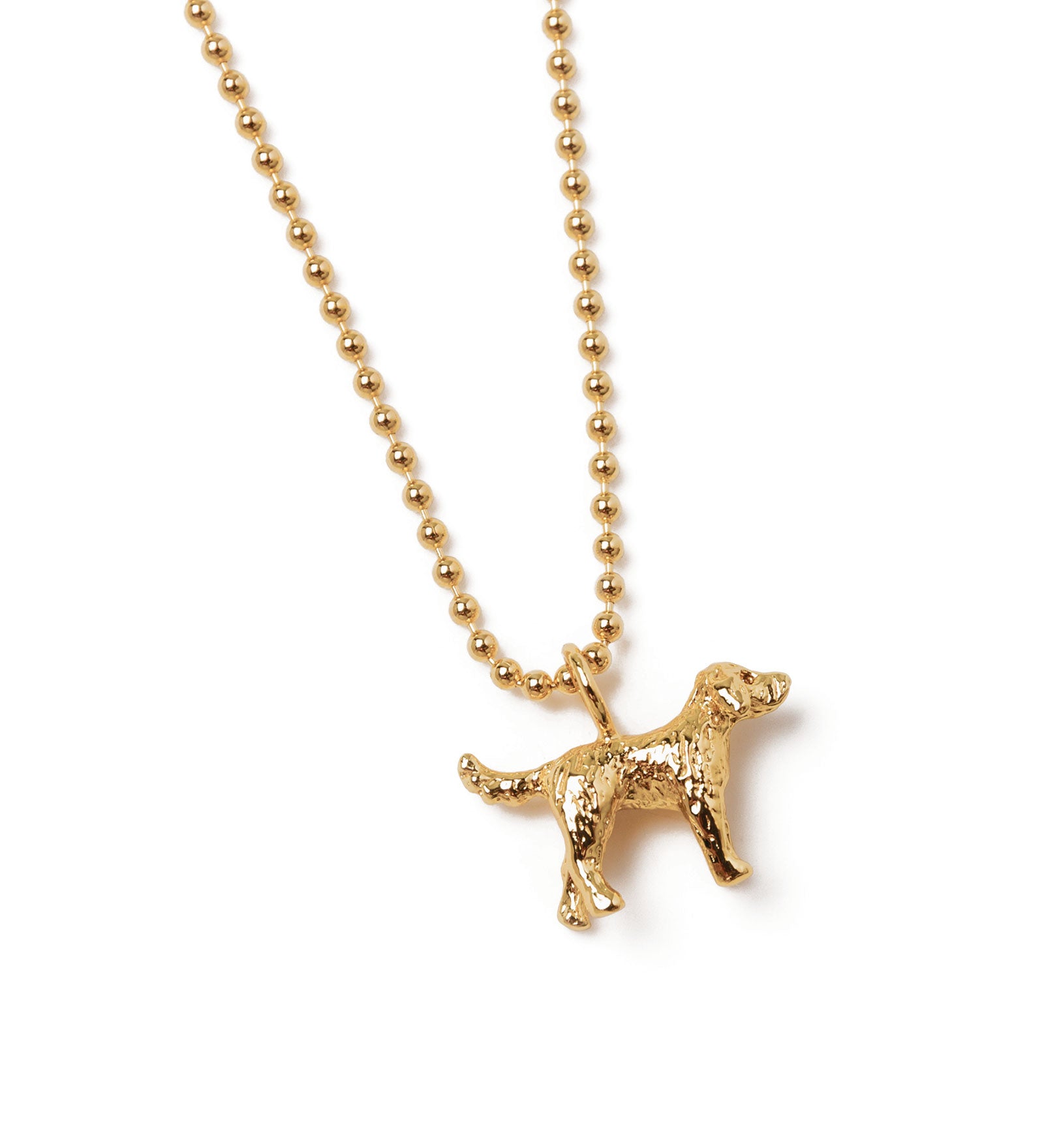 Dog Charm Necklace 14k Gold Plated