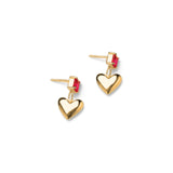 Emilia Earrings 14k Gold Plated, Ruby