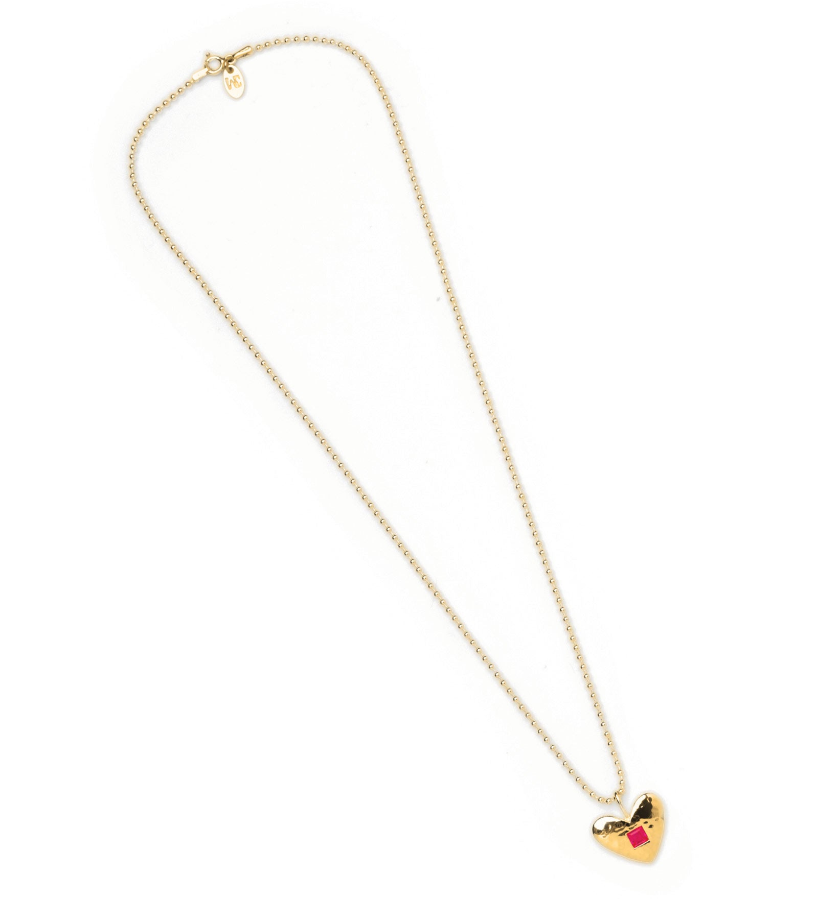 Isabel Necklace 14k Gold Plated, Ruby