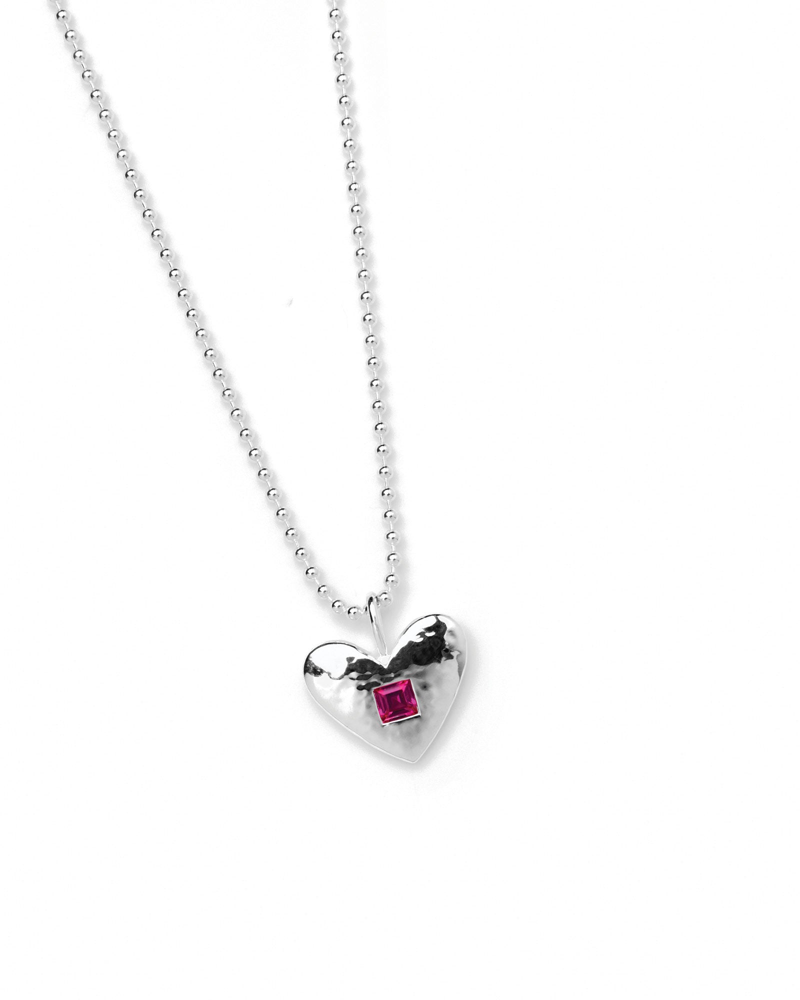 Isabel Necklace Sterling Silver, Ruby