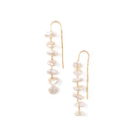 Chan Luu-Anini Threaders-Earrings-18k Gold Vermeil, White Pearl-Blue Ruby Jewellery-Vancouver Canada