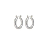 Luv AJ-Baby Amalfi Tube Hoops-Earrings-Sterling Silver Plated-Blue Ruby Jewellery-Vancouver Canada