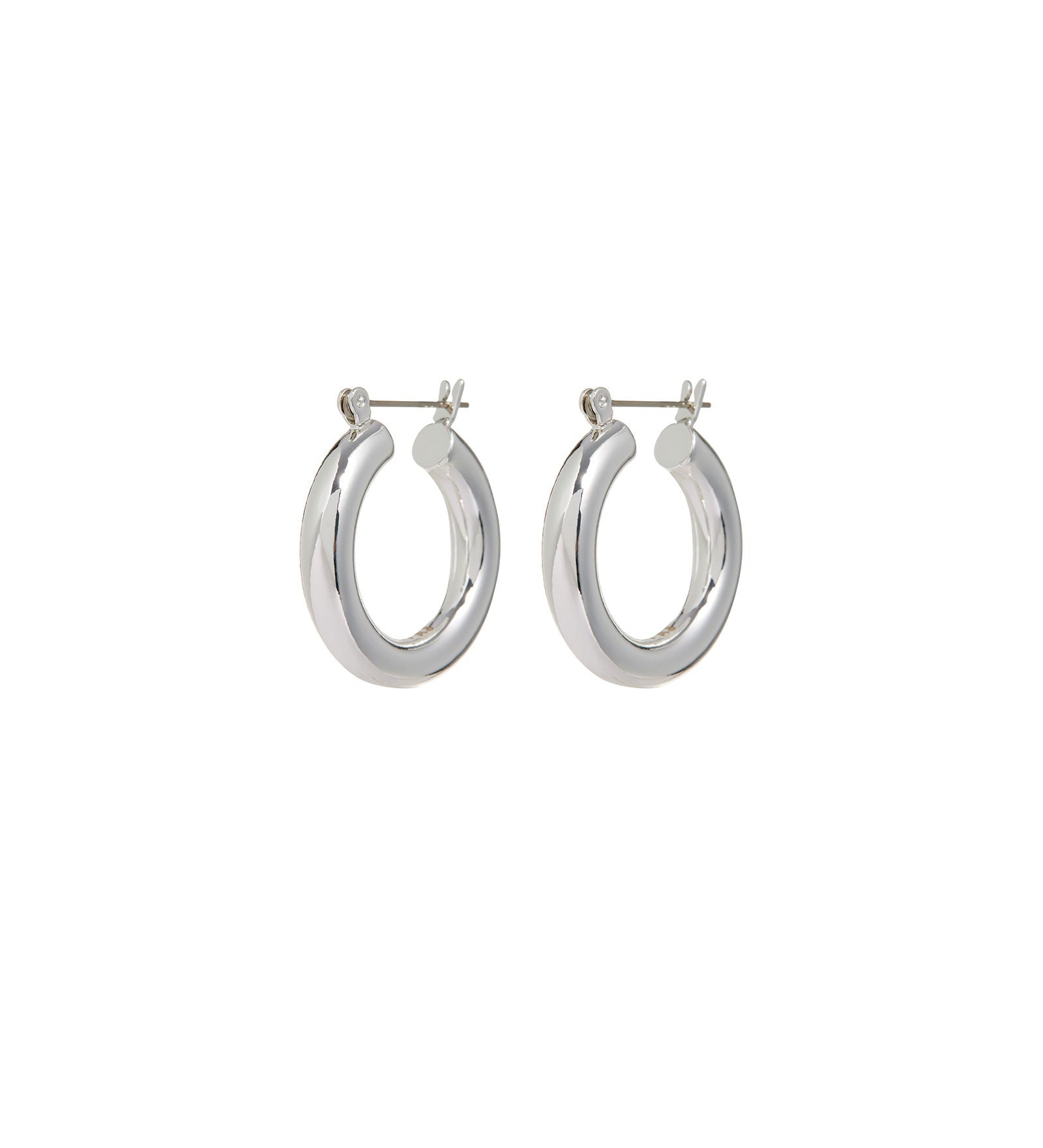 Luv AJ-Baby Amalfi Tube Hoops-Earrings-Sterling Silver Plated-Blue Ruby Jewellery-Vancouver Canada