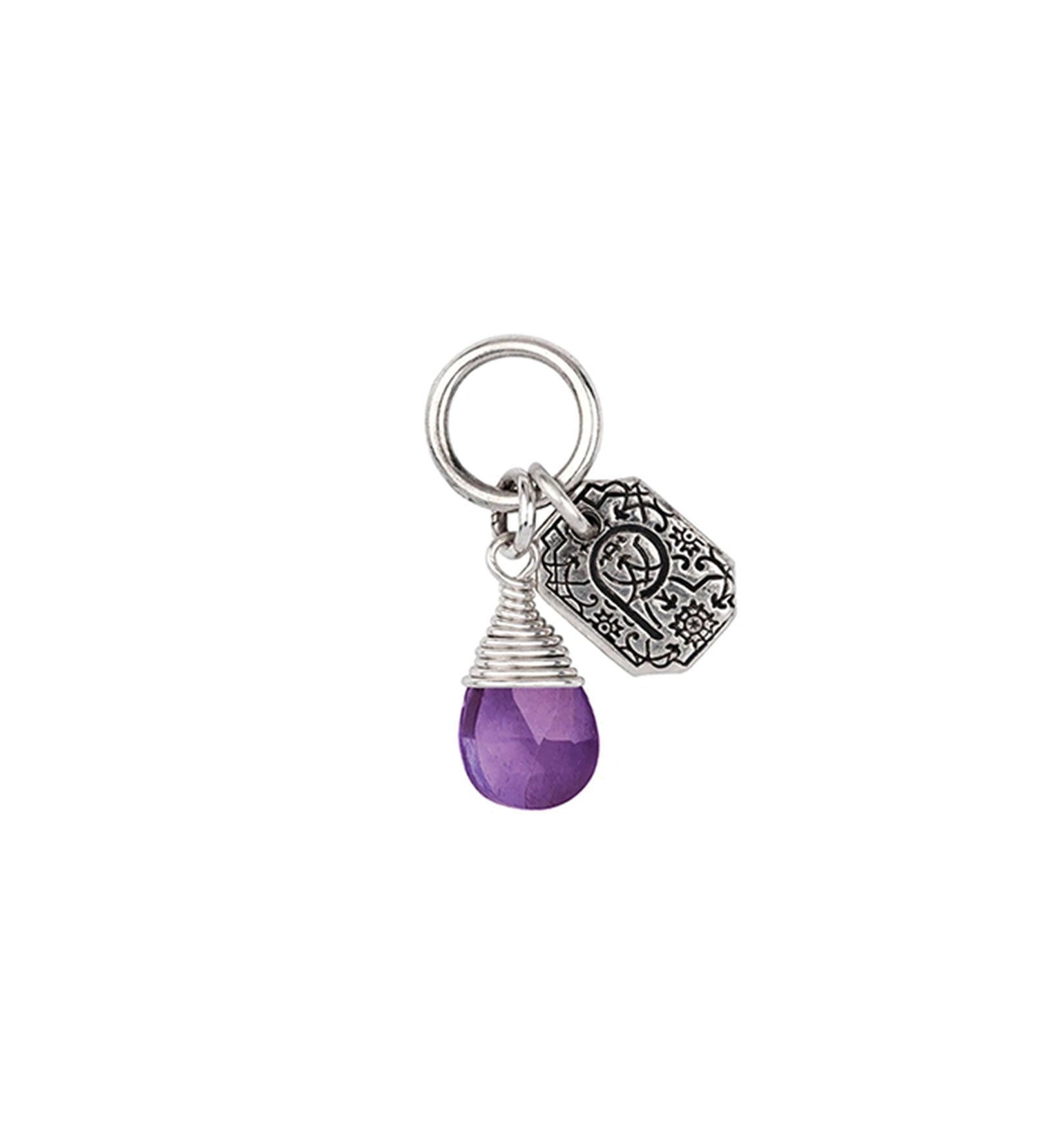 Pyrrha-Balance Signature Attraction Charm-Necklaces-Sterling Silver, Amethyst-Blue Ruby Jewellery-Vancouver Canada