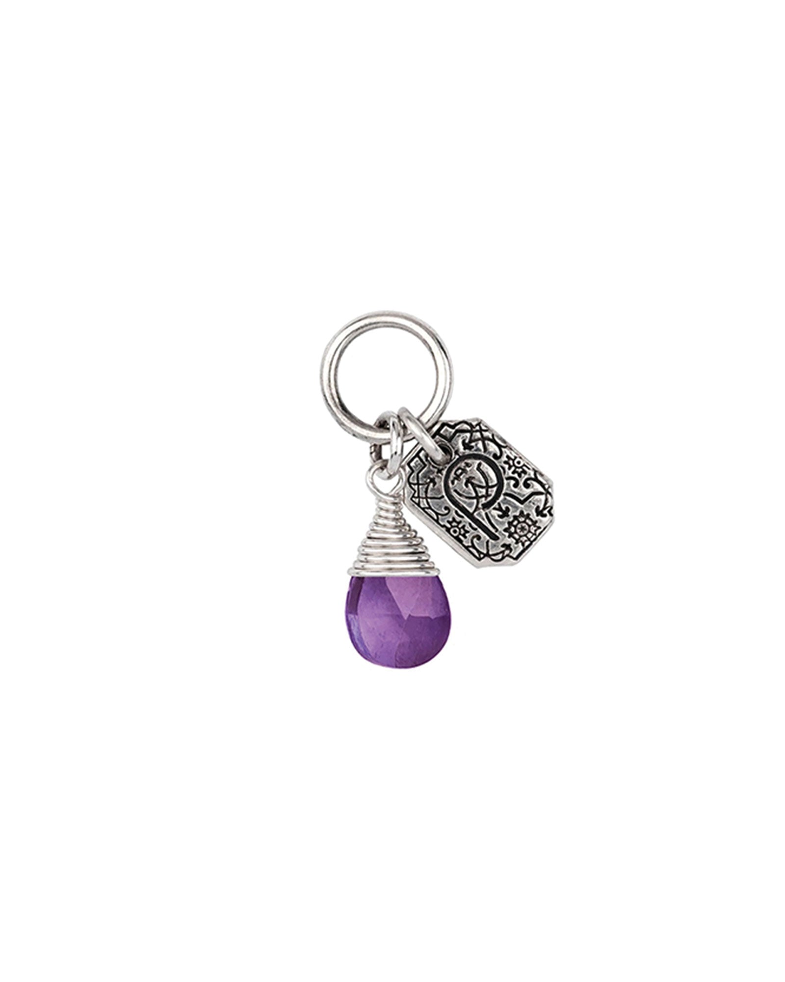 Pyrrha-Balance Signature Attraction Charm-Necklaces-Sterling Silver, Amethyst-Blue Ruby Jewellery-Vancouver Canada