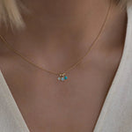 Leah Alexandra-Birthstone Necklace-Necklaces-14k Gold Vermeil, 14k Gold-fill, Aquamarine - March-Blue Ruby Jewellery-Vancouver Canada