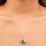 Catherine Weitzman-Birthstone Shaker Necklace I Small-Necklaces-18k Gold Vermeil, Emerald-Blue Ruby Jewellery-Vancouver Canada