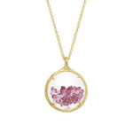 Catherine Weitzman-Birthstone Shaker Necklace I Small-Necklaces-18k Gold Vermeil, Pink Tourmaline-Blue Ruby Jewellery-Vancouver Canada