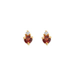 Quiet Icon-Birthstone Studs | January-Earrings-14k Gold Vermeil, Cubic Zirconia-Blue Ruby Jewellery-Vancouver Canada