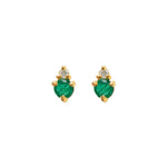 Quiet Icon-Birthstone Studs | May-Earrings-14k Gold Vermeil, Cubic Zirconia-Blue Ruby Jewellery-Vancouver Canada