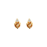 Quiet Icon-Birthstone Studs | Novemeber-Earrings-14k Gold Vermeil, Cubic Zirconia-Blue Ruby Jewellery-Vancouver Canada