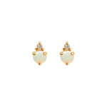 Quiet Icon-Birthstone Studs | October-Earrings-14k Gold Vermeil, Opal-Blue Ruby Jewellery-Vancouver Canada