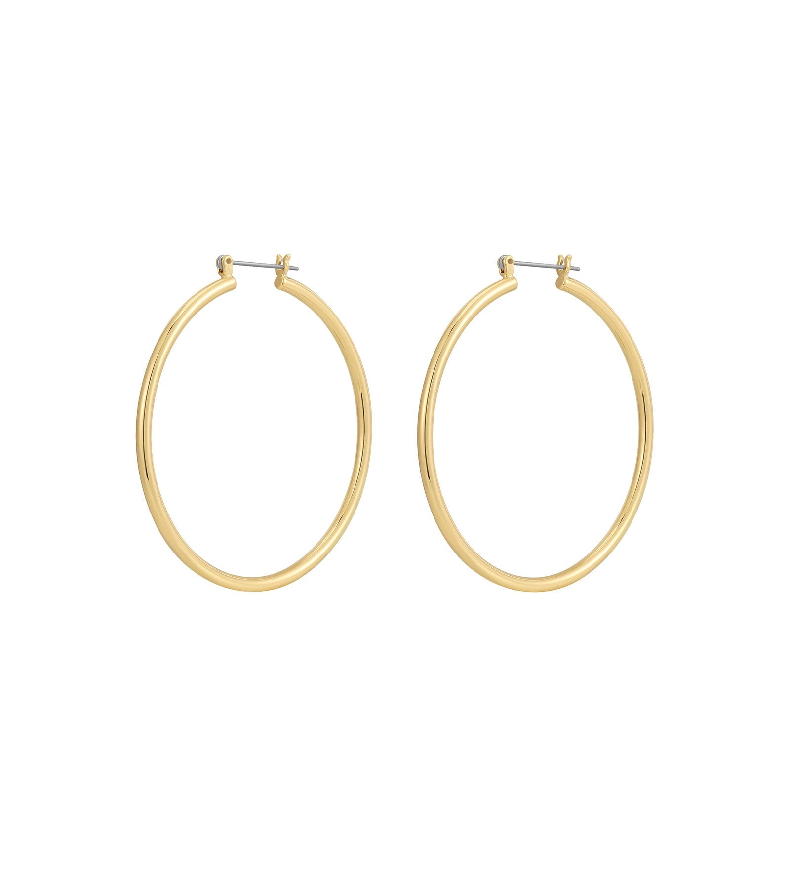 Luv AJ-Bondi Tube Hoops-Earrings-18k Gold Plated-Blue Ruby Jewellery-Vancouver Canada