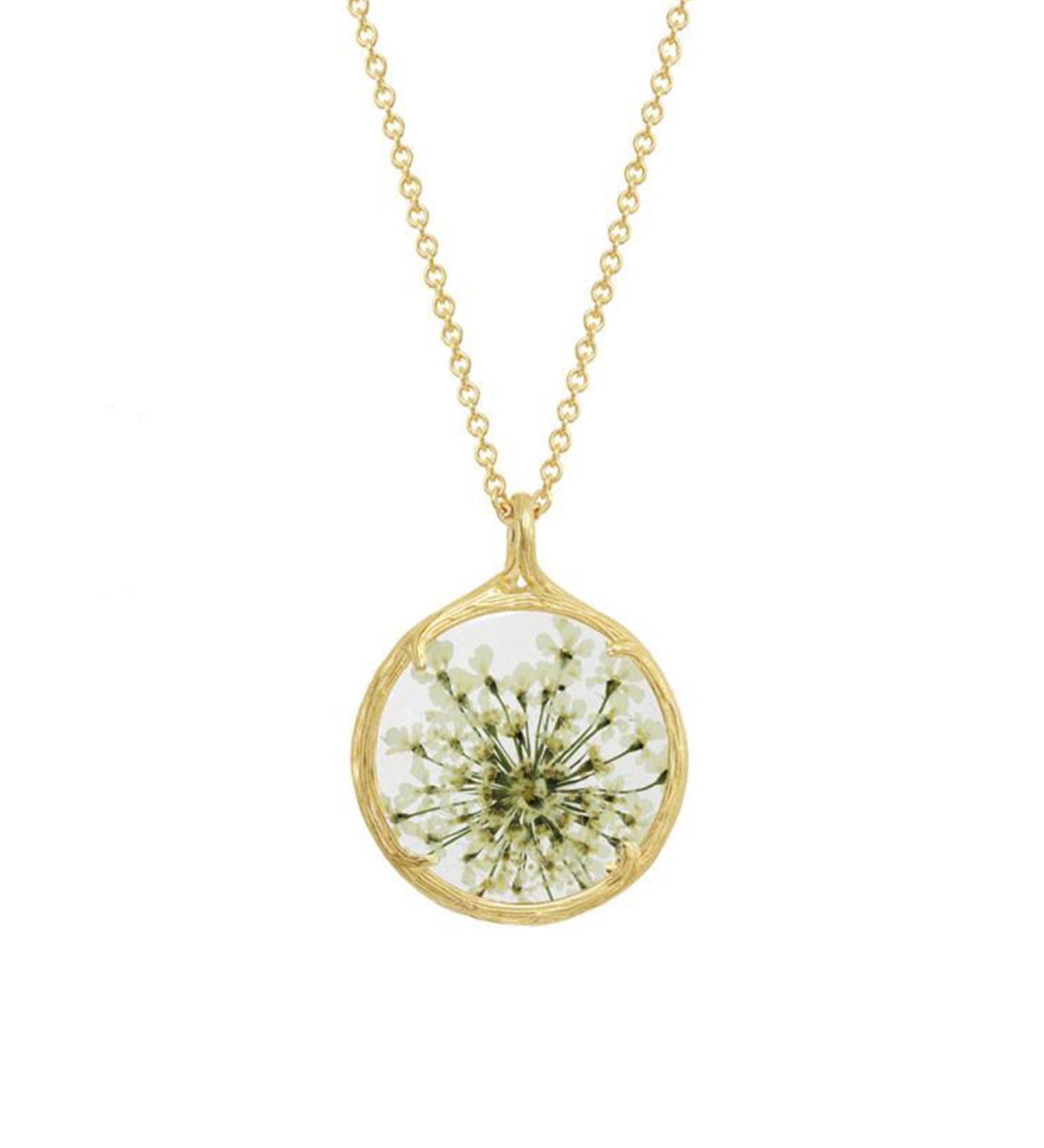 Catherine Weitzman-Botanical Necklace | Small-Necklaces-18k Gold Vermeil, Queen Anne-Blue Ruby Jewellery-Vancouver Canada