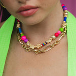 Martha Calvo-Bowery Necklace-Necklaces-14k Gold Plated-Blue Ruby Jewellery-Vancouver Canada