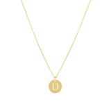 1948-Box Chain Initial Necklace-Necklaces-14k Gold-fill-D-Blue Ruby Jewellery-Vancouver Canada