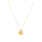 1948-Box Chain Initial Necklace-Necklaces-14k Gold-fill-E-Blue Ruby Jewellery-Vancouver Canada