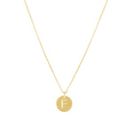 1948-Box Chain Initial Necklace-Necklaces-14k Gold-fill-F-Blue Ruby Jewellery-Vancouver Canada