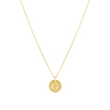 1948-Box Chain Initial Necklace-Necklaces-14k Gold-fill-G-Blue Ruby Jewellery-Vancouver Canada