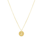 1948-Box Chain Initial Necklace-Necklaces-14k Gold-fill-J-Blue Ruby Jewellery-Vancouver Canada