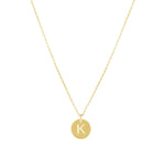 1948-Box Chain Initial Necklace-Necklaces-14k Gold-fill-K-Blue Ruby Jewellery-Vancouver Canada