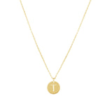 1948-Box Chain Initial Necklace-Necklaces-14k Gold-fill-T-Blue Ruby Jewellery-Vancouver Canada