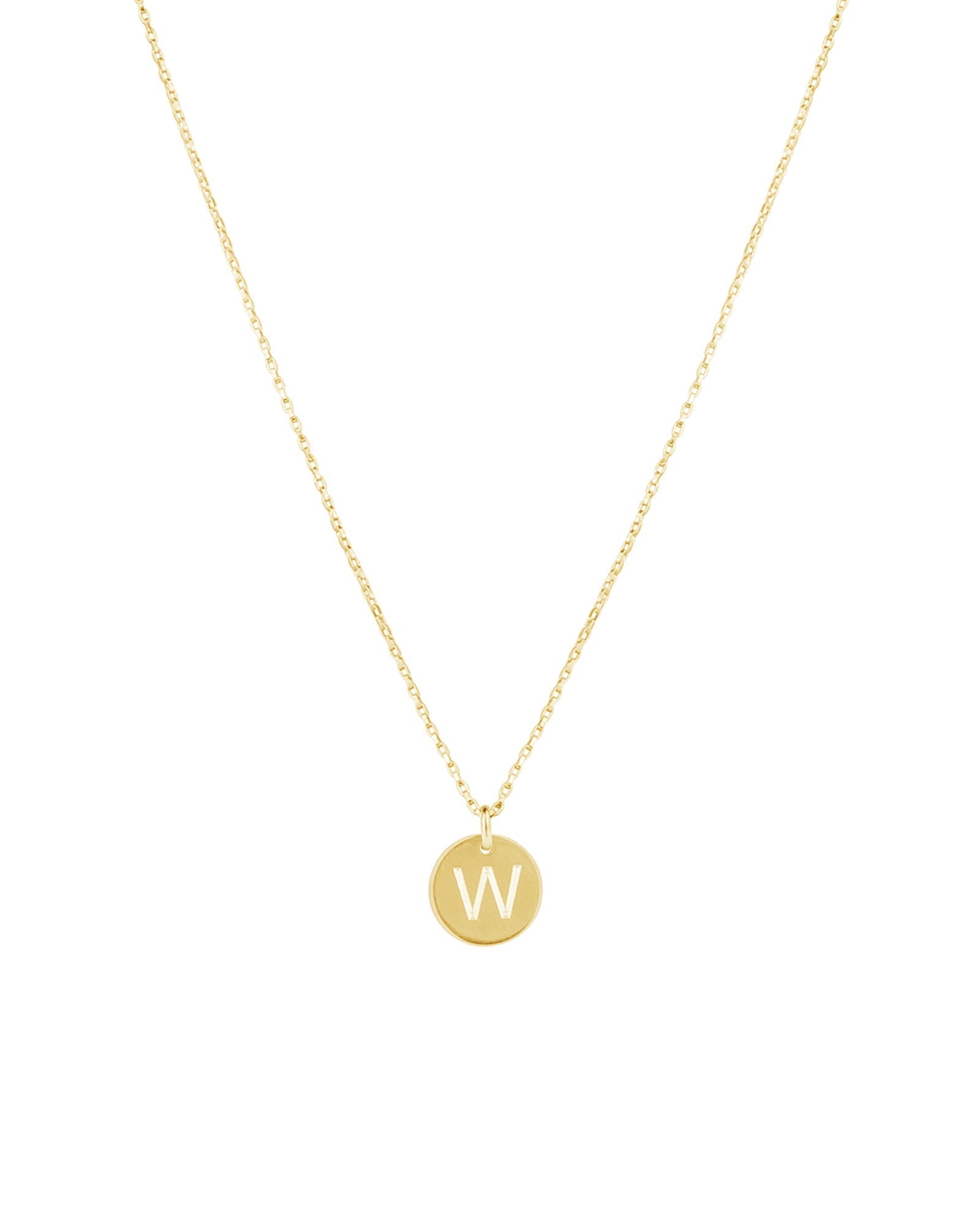 1948-Box Chain Initial Necklace-Necklaces-14k Gold-fill-W-Blue Ruby Jewellery-Vancouver Canada