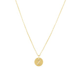 1948-Box Chain Initial Necklace-Necklaces-14k Gold-fill-Z-Blue Ruby Jewellery-Vancouver Canada