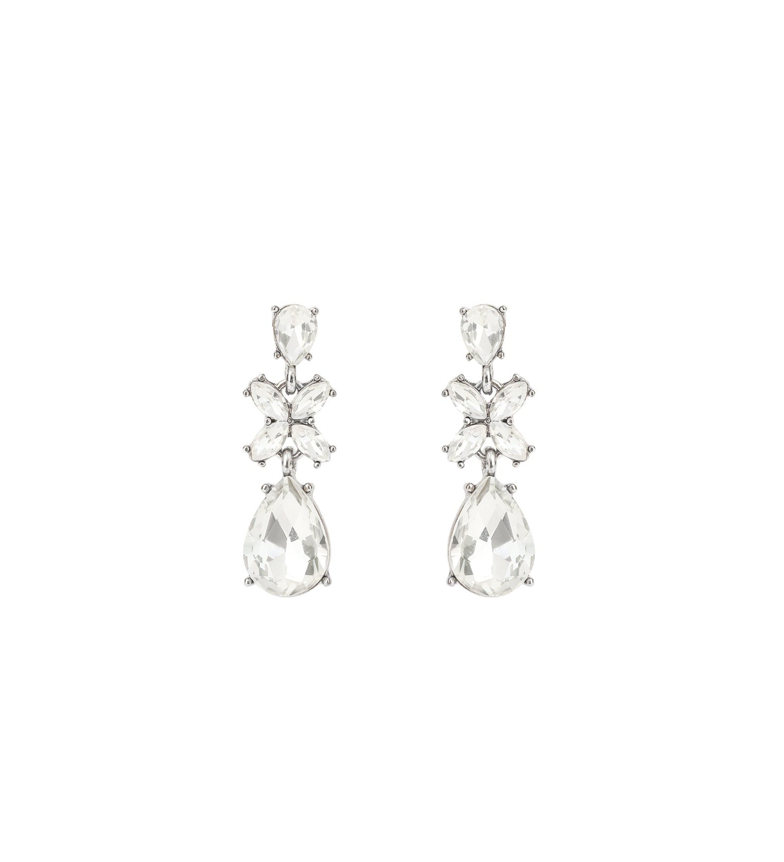 Olive & Piper-Camille Studs-Earrings-Silver-Tone, Crystal-Blue Ruby Jewellery-Vancouver Canada