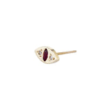 Scosha-Cat Eye Stud-Earrings-10k Yellow Gold, Diamond, Ruby-Cat Eye-Blue Ruby Jewellery-Vancouver Canada