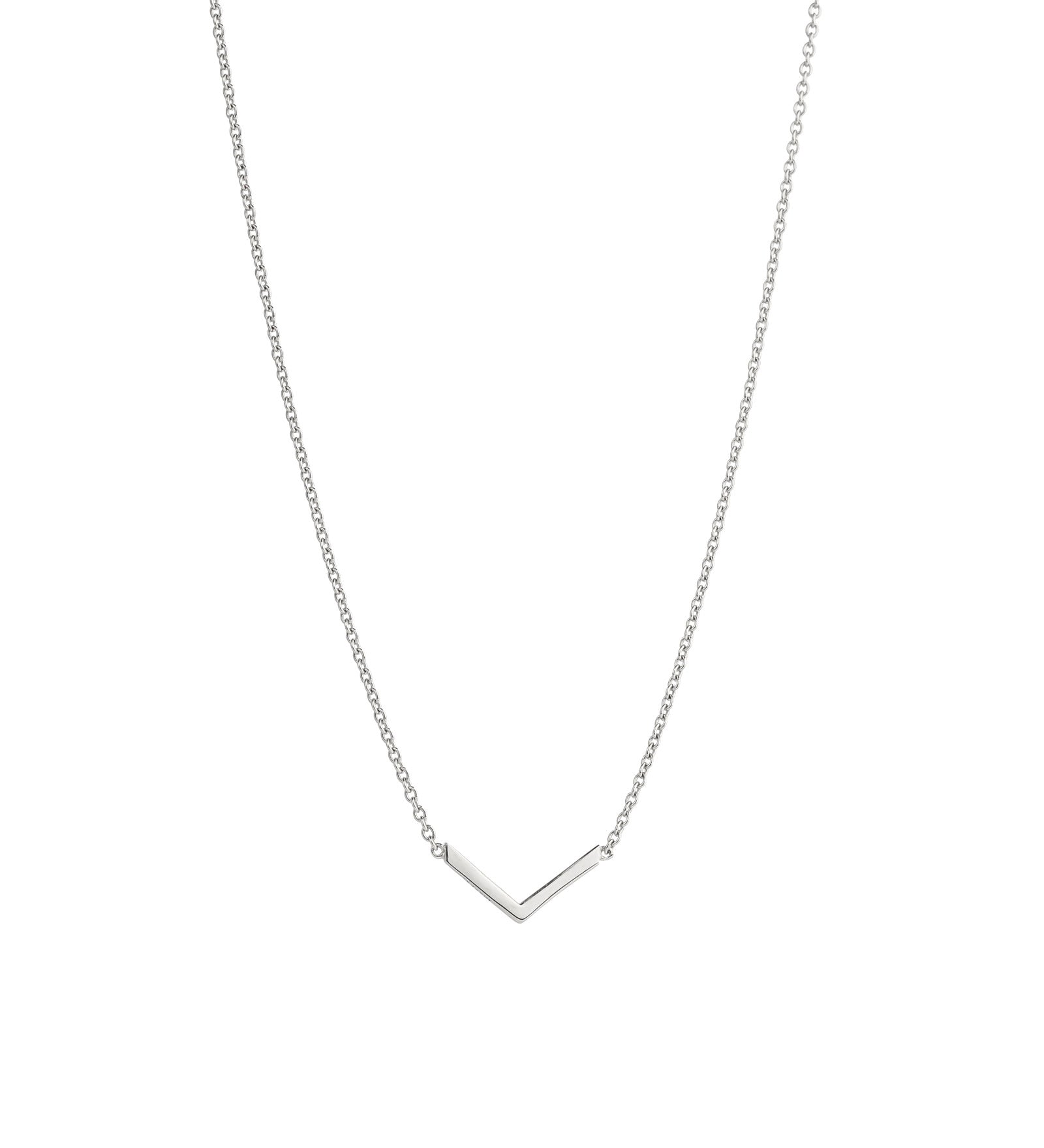 Tashi-Chevron Necklace-Necklaces-Sterling Silver-Blue Ruby Jewellery-Vancouver Canada