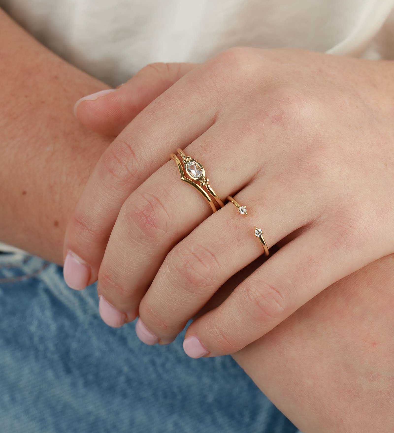 Tashi-Chevron Ring-Rings-Blue Ruby Jewellery-Vancouver Canada