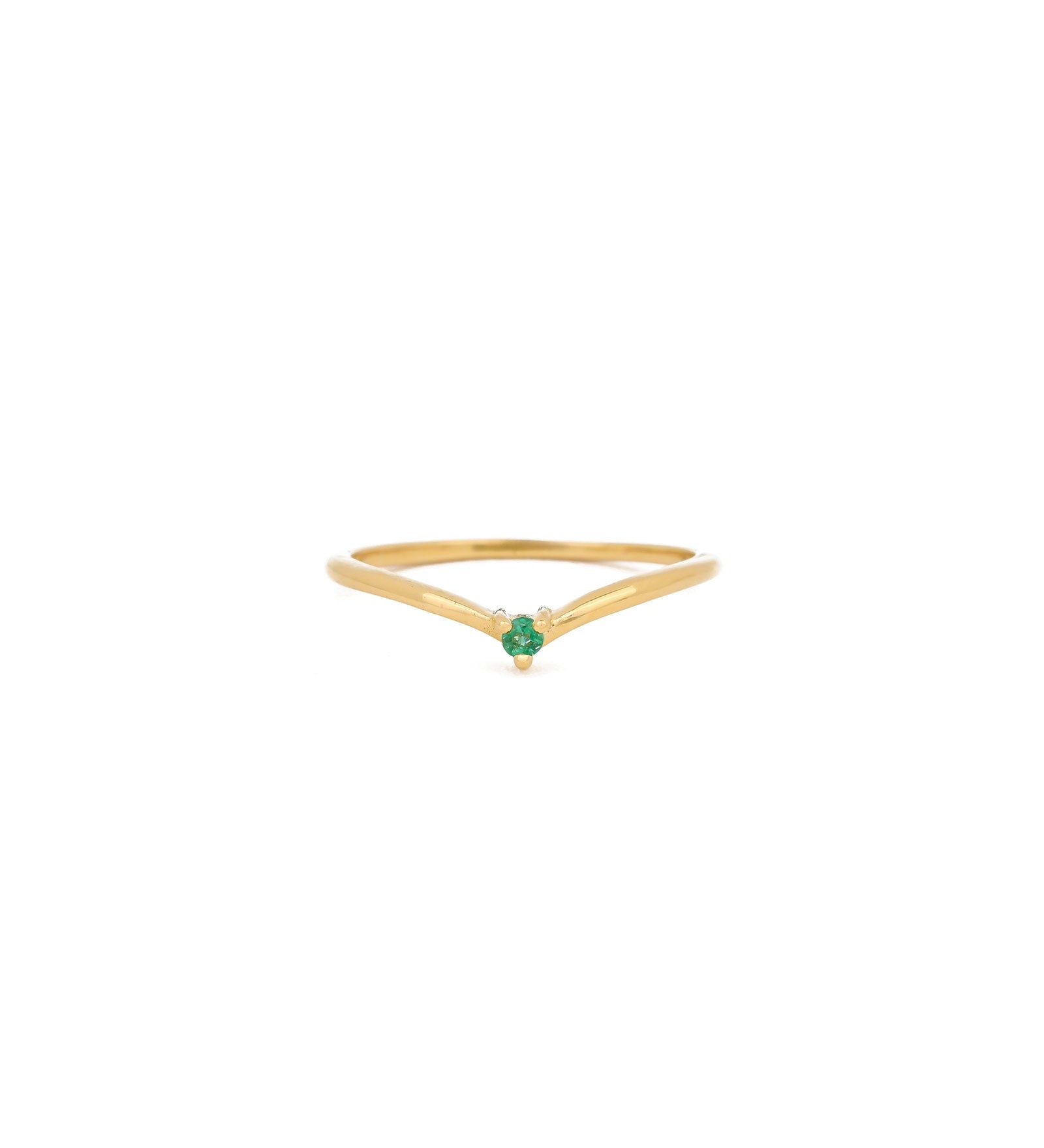 Tashi-Chevron Stone Ring-Rings-14k Gold Vermeil, Emerald-5-Blue Ruby Jewellery-Vancouver Canada