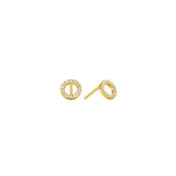 Quiet Icon-Circle CZ Studs | 6mm-Earrings-14k Gold Vermeil, Cubic Zirconia-Blue Ruby Jewellery-Vancouver Canada