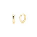 Quiet Icon-Classic Flat Huggies I 12mm-Earrings-14k Gold Vermeil-Blue Ruby Jewellery-Vancouver Canada