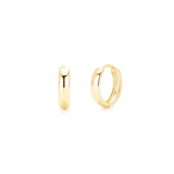 Quiet Icon-Classic Flat Huggies I 12mm-Earrings-14k Gold Vermeil-Blue Ruby Jewellery-Vancouver Canada