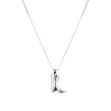 Wolf Circus-Cowboy Boot Charm Necklace-Necklaces-Sterling Silver-Blue Ruby Jewellery-Vancouver Canada