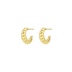 Tashi-Croissant Hoops I 13mm-Earrings-14k Gold Vermeil-Blue Ruby Jewellery-Vancouver Canada