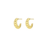 Tashi-Croissant Hoops I 13mm-Earrings-14k Gold Vermeil-Blue Ruby Jewellery-Vancouver Canada