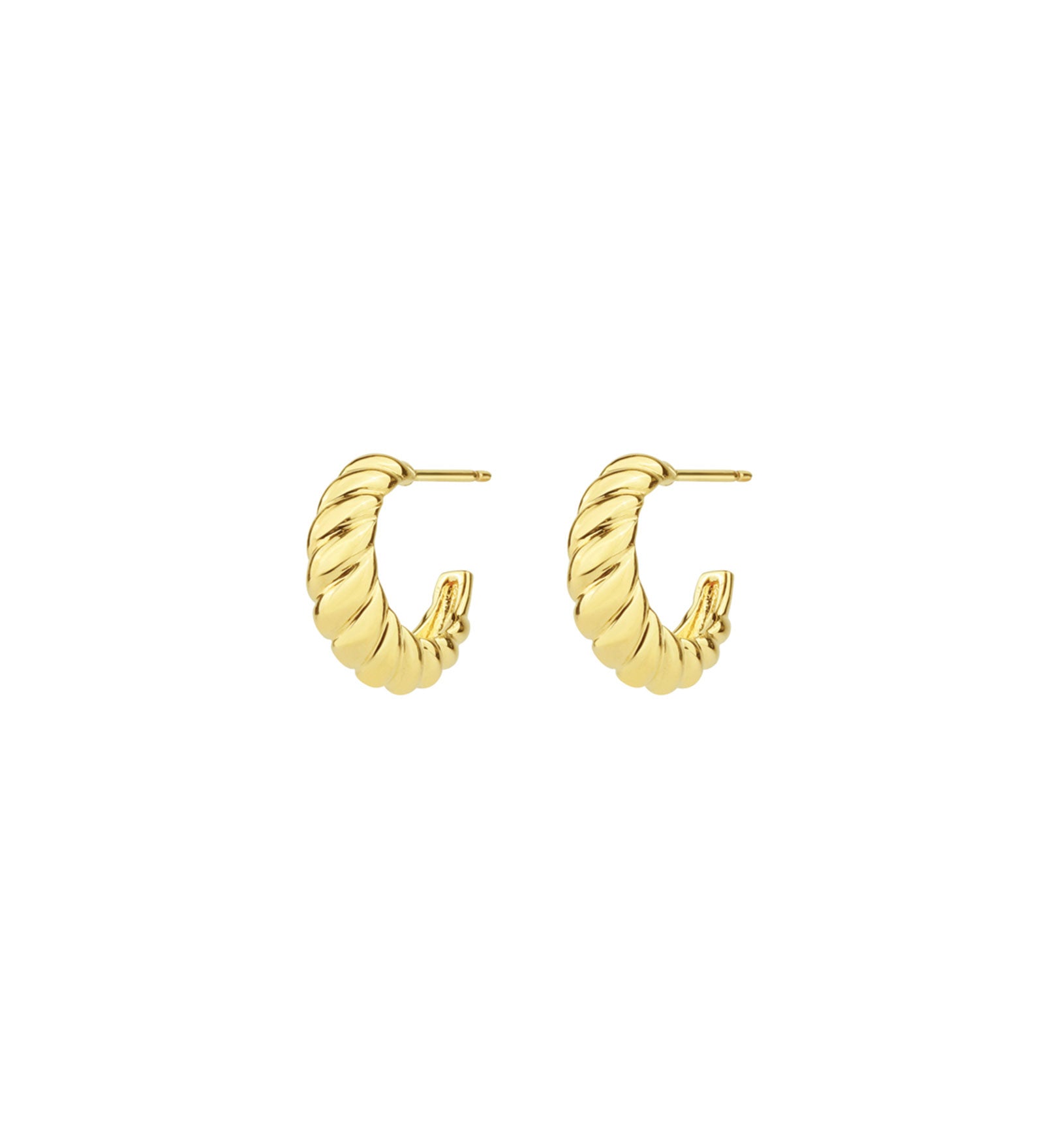 Tashi-Croissant Hoops I 13mm-Earrings-14k Gold Vermeil-Blue Ruby Jewellery-Vancouver Canada