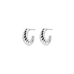 Tashi-Croissant Hoops I 13mm-Earrings-Sterling Silver-Blue Ruby Jewellery-Vancouver Canada