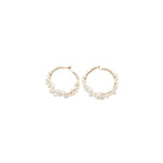 Olive & Piper-Cruz Pearl Hoops-Earrings-14k Gold Plated, Freshwater Pearls-Blue Ruby Jewellery-Vancouver Canada