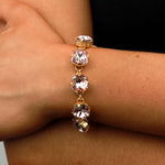 La Vie Parisienne-Crystal Bracelet | 12mm-Bracelets-14k Gold Plated, Blush Crystal-Blue Ruby Jewellery-Vancouver Canada