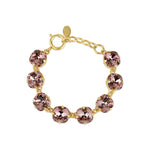 La Vie Parisienne-Crystal Bracelet | 12mm-Bracelets-14k Gold Plated, Blush Crystal-Blue Ruby Jewellery-Vancouver Canada