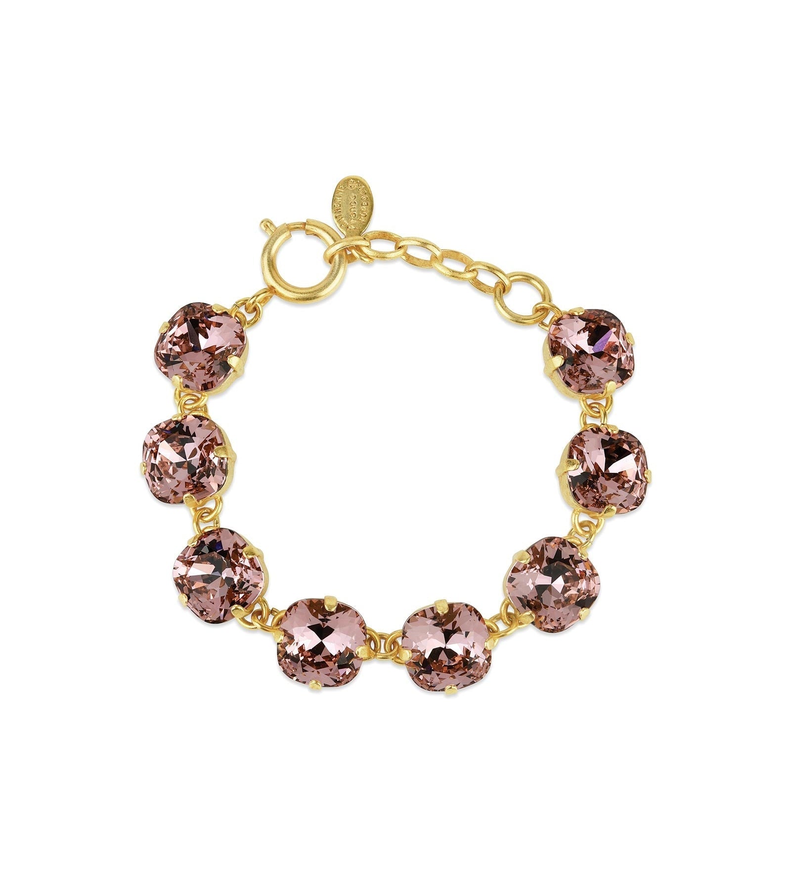 La Vie Parisienne-Crystal Bracelet | 12mm-Bracelets-14k Gold Plated, Blush Crystal-Blue Ruby Jewellery-Vancouver Canada