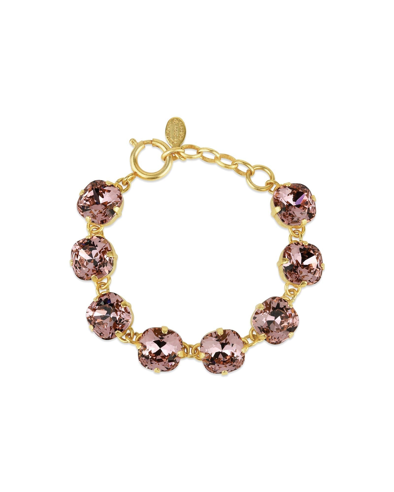 La Vie Parisienne-Crystal Bracelet | 12mm-Bracelets-14k Gold Plated, Blush Crystal-Blue Ruby Jewellery-Vancouver Canada