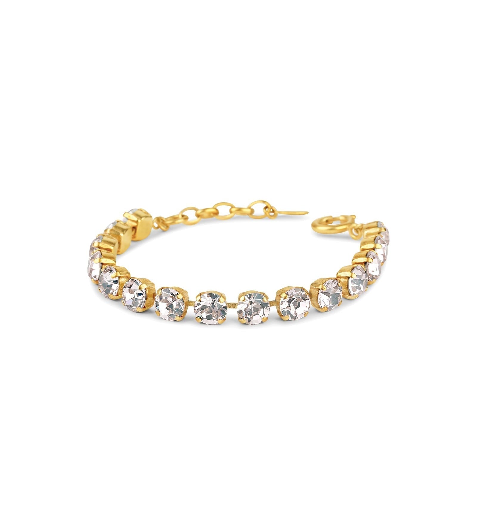 La Vie Parisienne-Crystal Bracelet | 8mm-Bracelets-14k Gold Plated, Blush Crystal-Blue Ruby Jewellery-Vancouver Canada