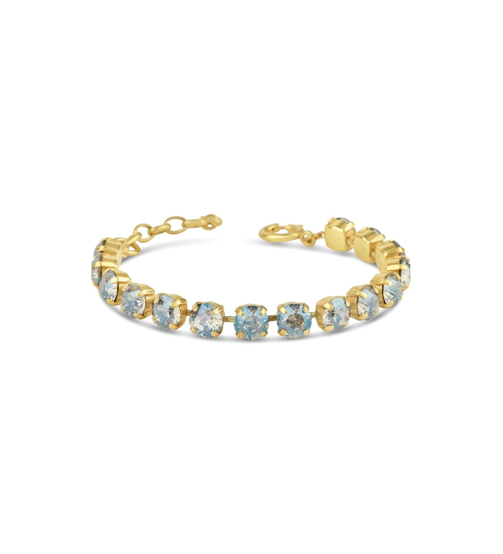 La Vie Parisienne-Crystal Bracelet | 8mm-Bracelets-14k Gold Plated, Moonlight Crystal-Blue Ruby Jewellery-Vancouver Canada