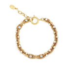 La Vie Parisienne-Crystal In Link Bracelet-Bracelets-Gold Plated, White Crystal-Blue Ruby Jewellery-Vancouver Canada