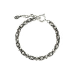 La Vie Parisienne-Crystal In Link Bracelet-Bracelets-Sterling Silver Plated, White Crystal-Blue Ruby Jewellery-Vancouver Canada